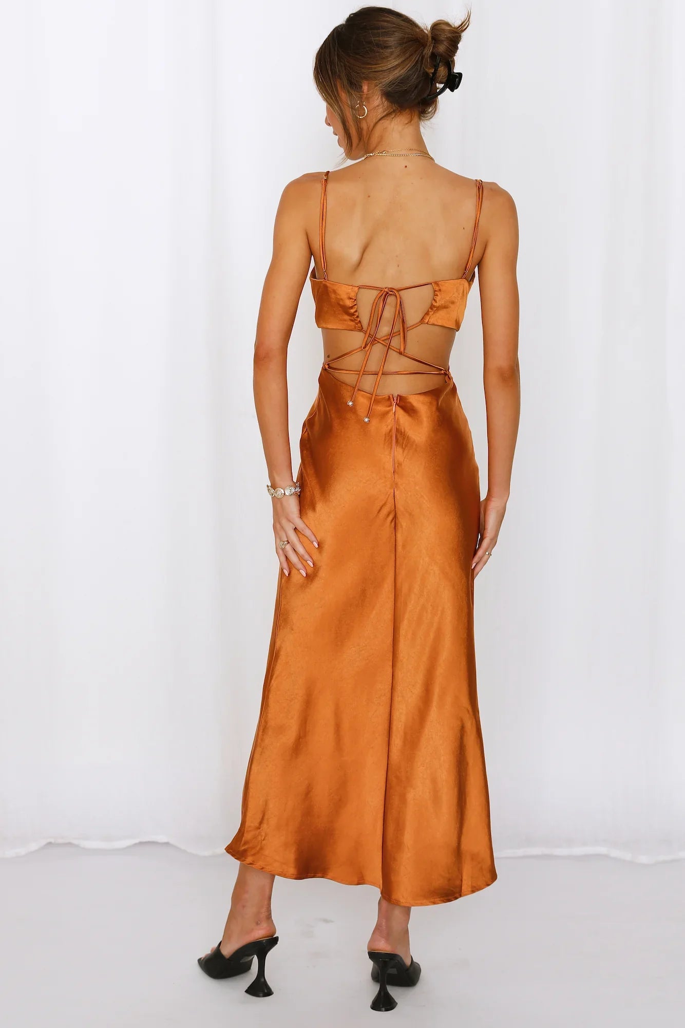 Thanks I Bought It Midi Dress Bronze