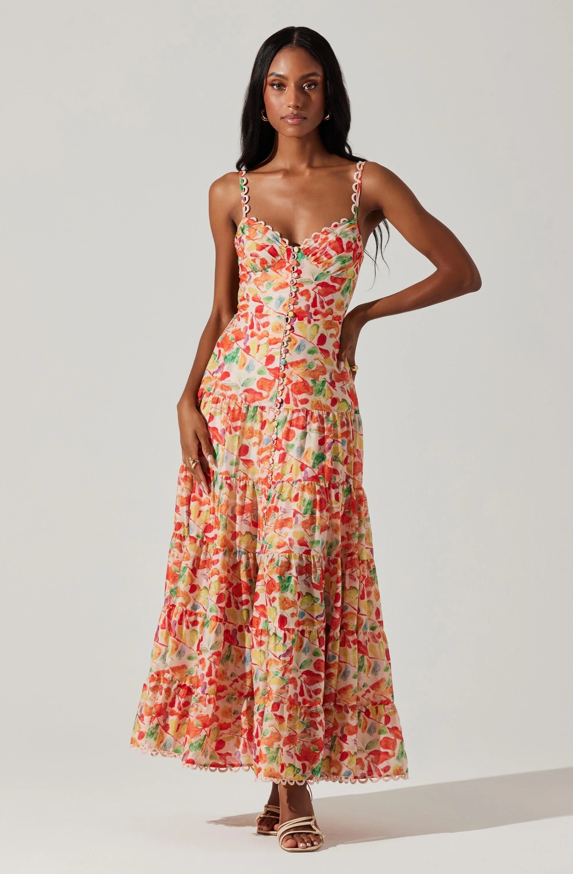 Tazia Tiered Floral Maxi Dress